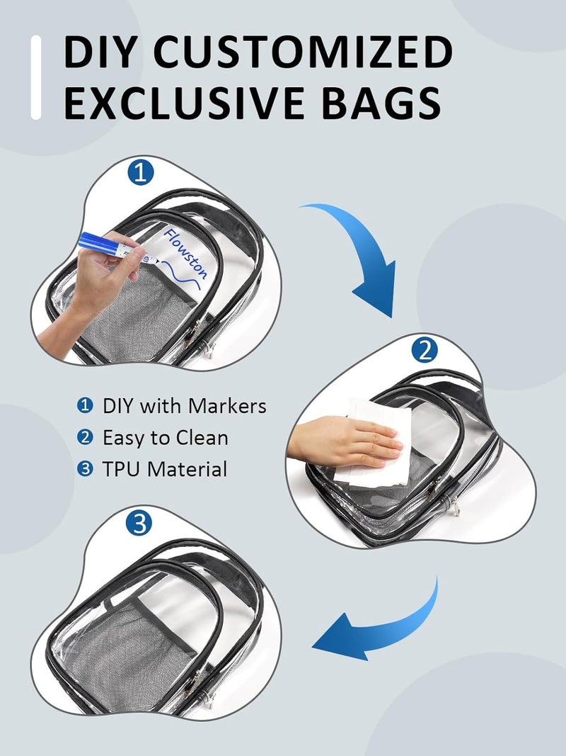 Flowston Store 3 Pockets Clear Bag for Stadium Events Large Clear Sling Crossbody Backpack Fanny Pack Concert Purses for Women Men - Image 4
